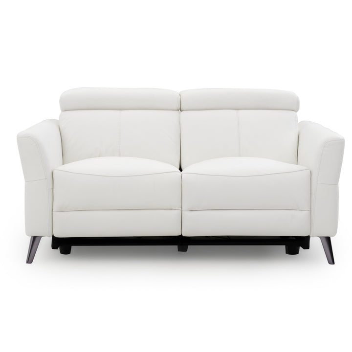 Westlyn Leather Reclining Loveseat White