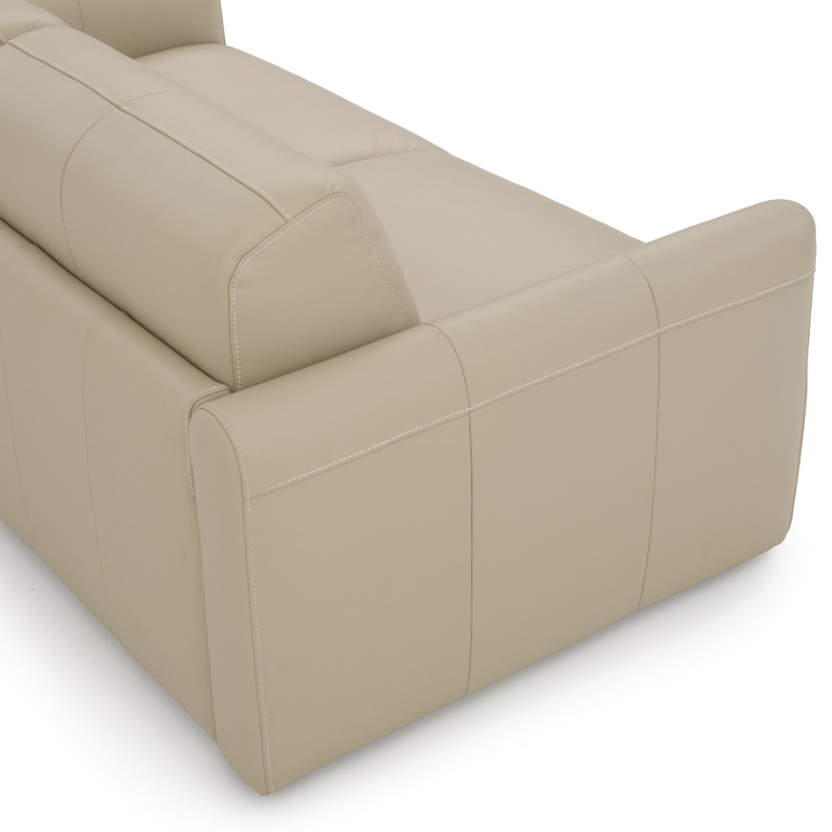 Narita Leather Double Sofa-Bed Beige