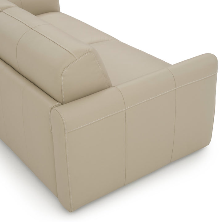 Narita Leather Double Sofa-Bed Beige
