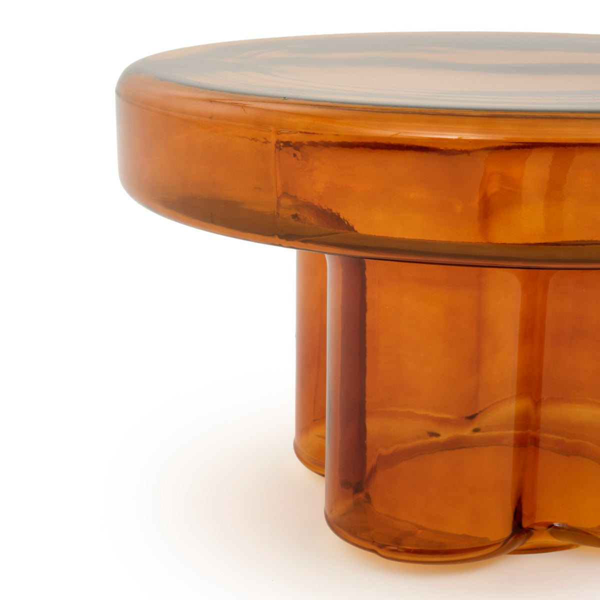 Eira Glass Coffee Table Light Brown