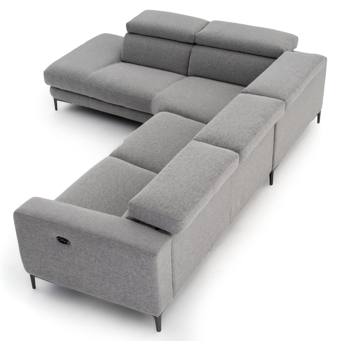 Emilia Reclining Sectional Sofa Light Grey