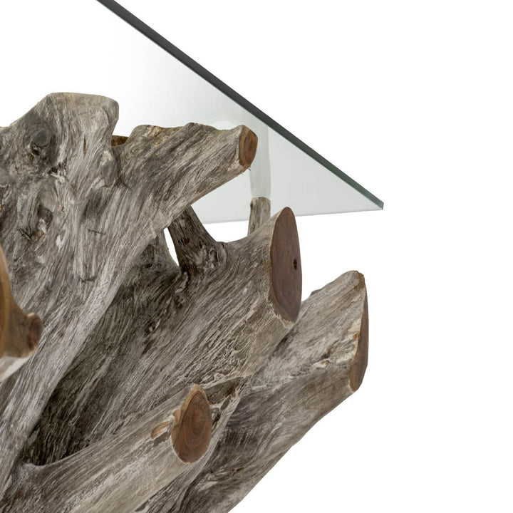 Walomi Glass Coffee Table Light Grey