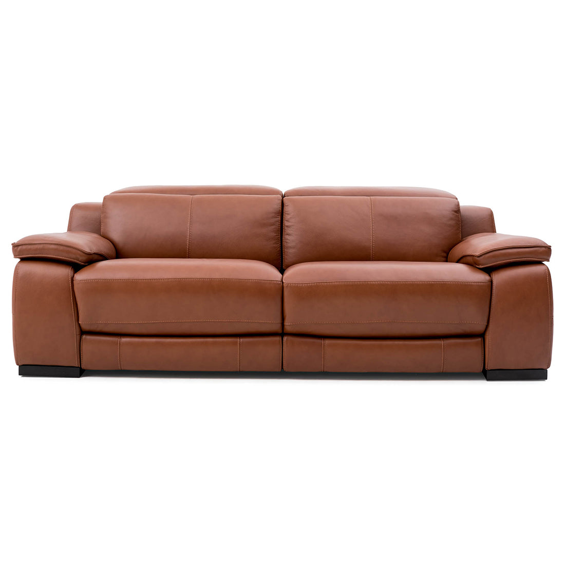 Nova Leather Reclining Sofa Cognac