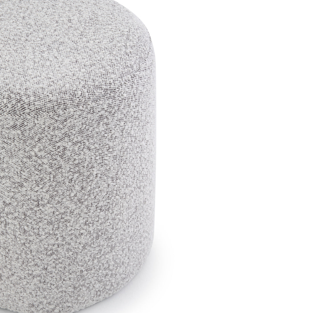 Emondi Fabric Ottoman Light Grey