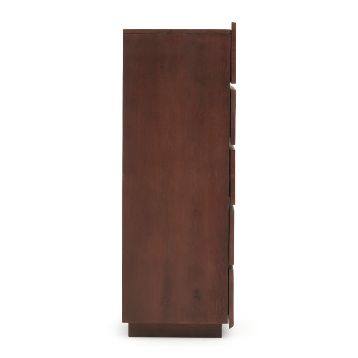 Noemi 5-Drawer Chest Dark Brown