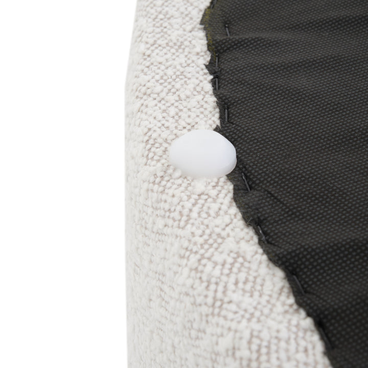 Emondi Fabric Ottoman Off White