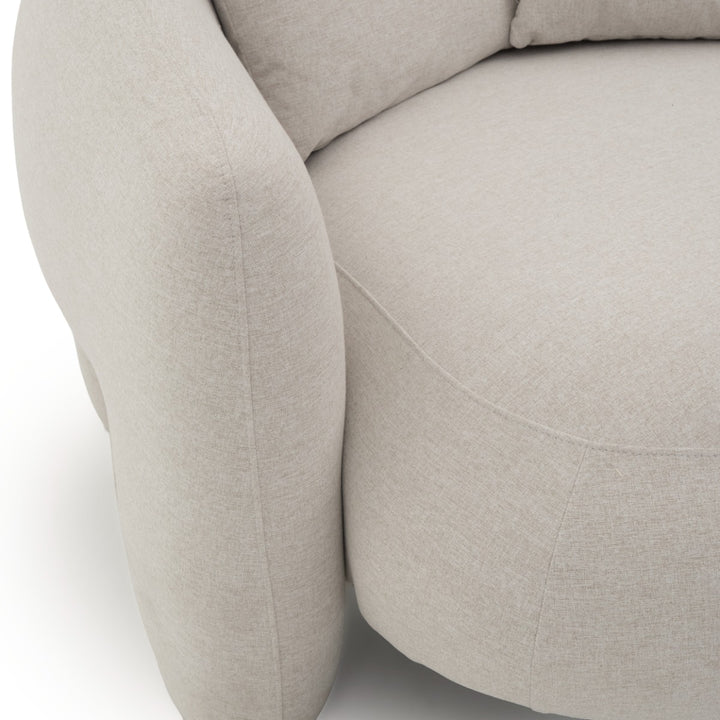 Elinda Fabric Accent Chair Beige