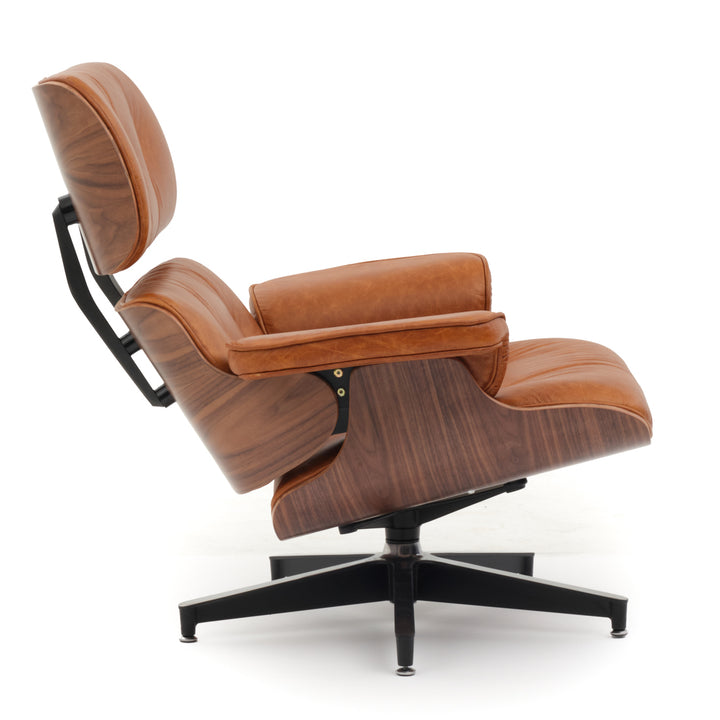 Norena Accent Chair with Ottoman Cognac