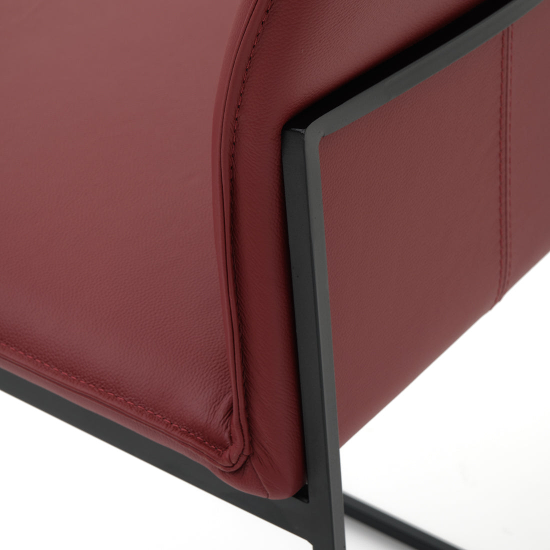 Wara Leather Chair Burgundy
