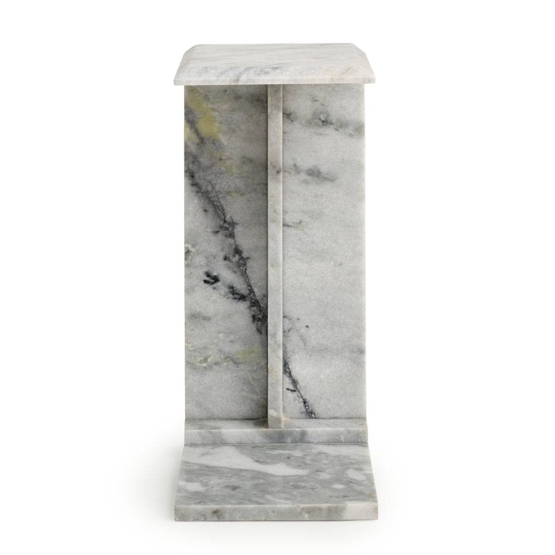 Neville Marble Accent Table White
