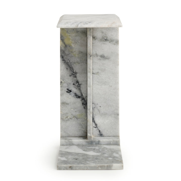 Neville Marble Accent Table White
