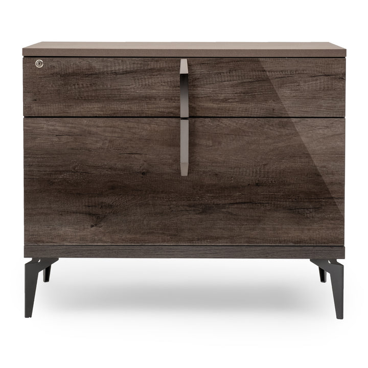 Winslet 2-Drawer Filing Cabinet Dark Brown