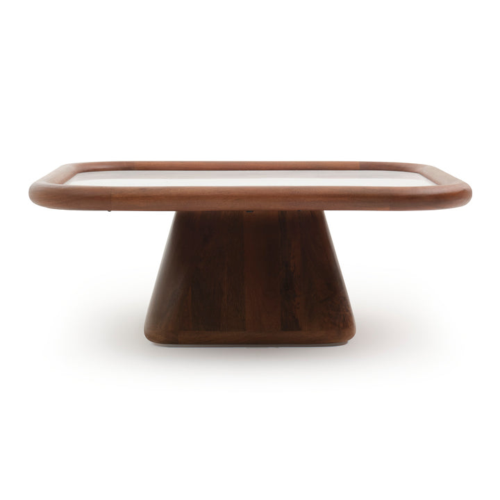 Nesta Wood Coffee Table Dark Brown