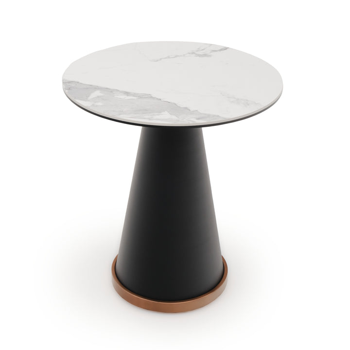 Wyon Ceramic End Table Black
