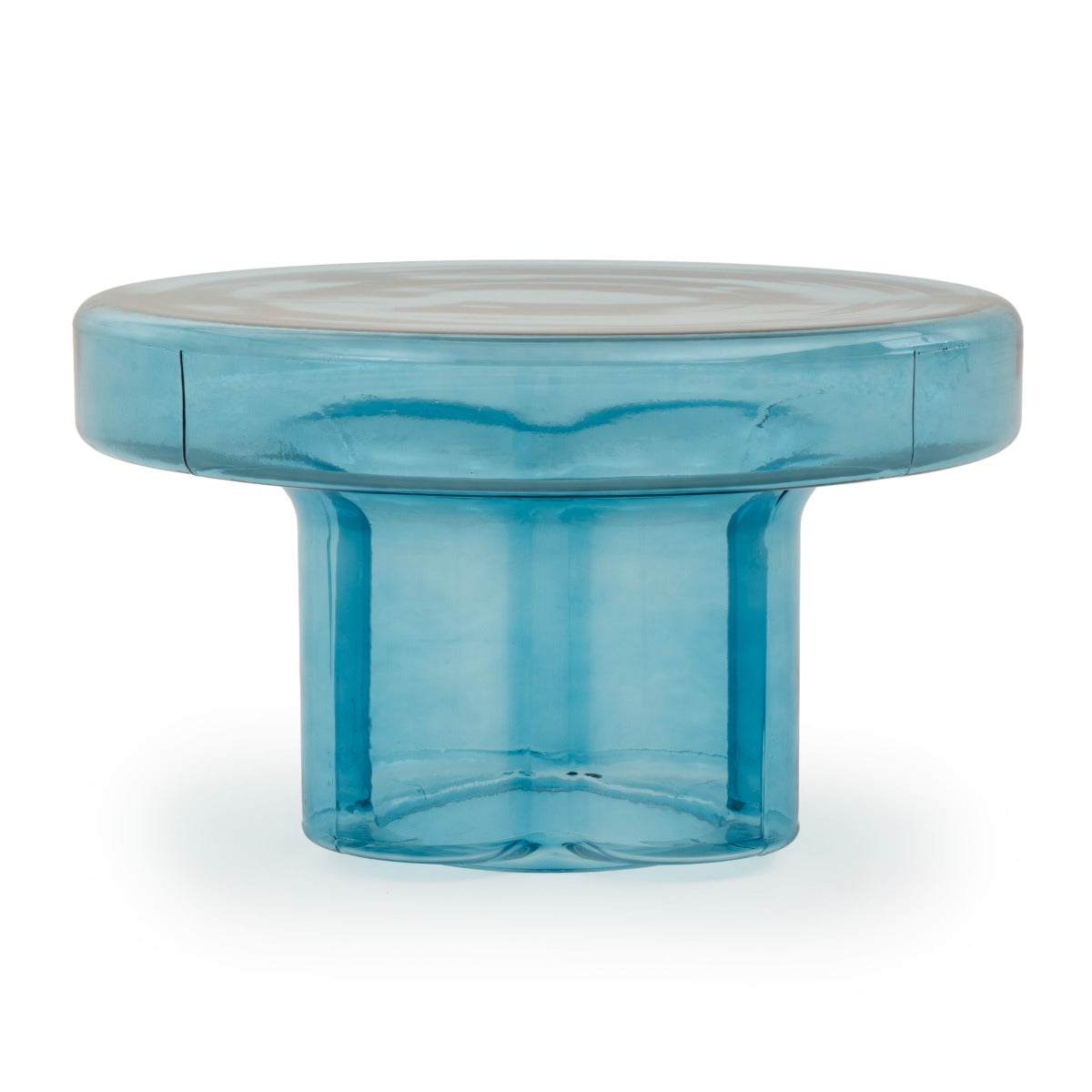 Eira Glass Coffee Table Light Blue