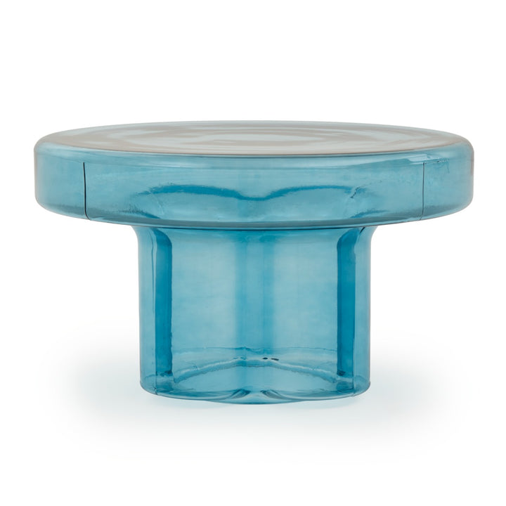 Eira Glass Coffee Table Light Blue