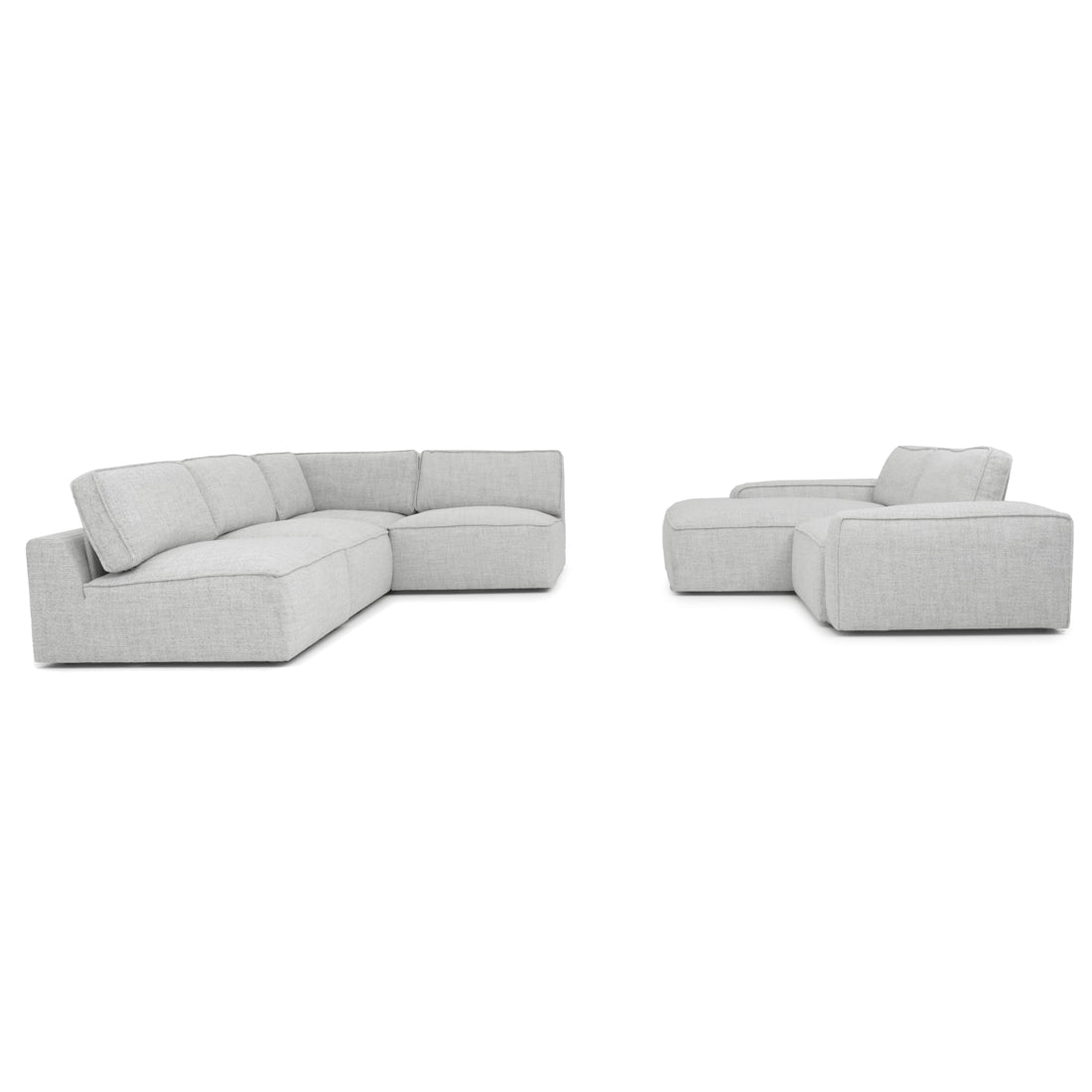 Nash Fabric Modular Set Light Grey