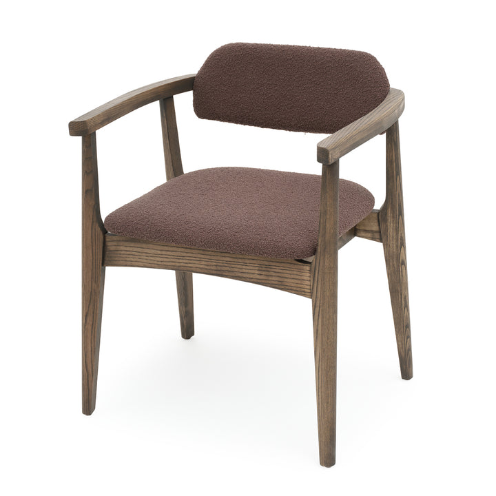 Novella Wood Armchair Dark Brown