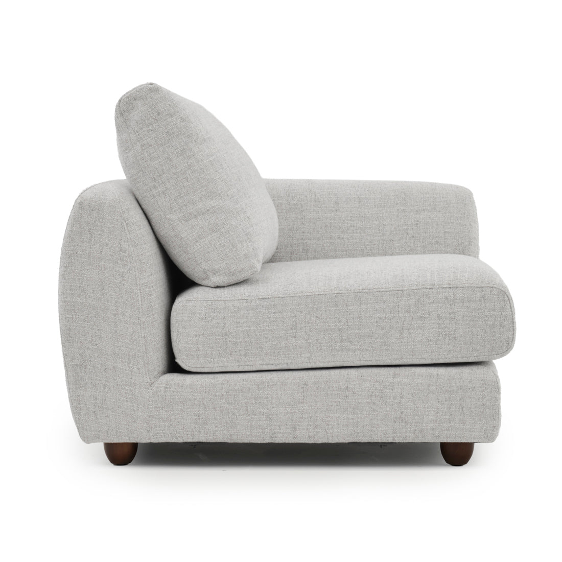Nadal Modular Right Chair Light Grey