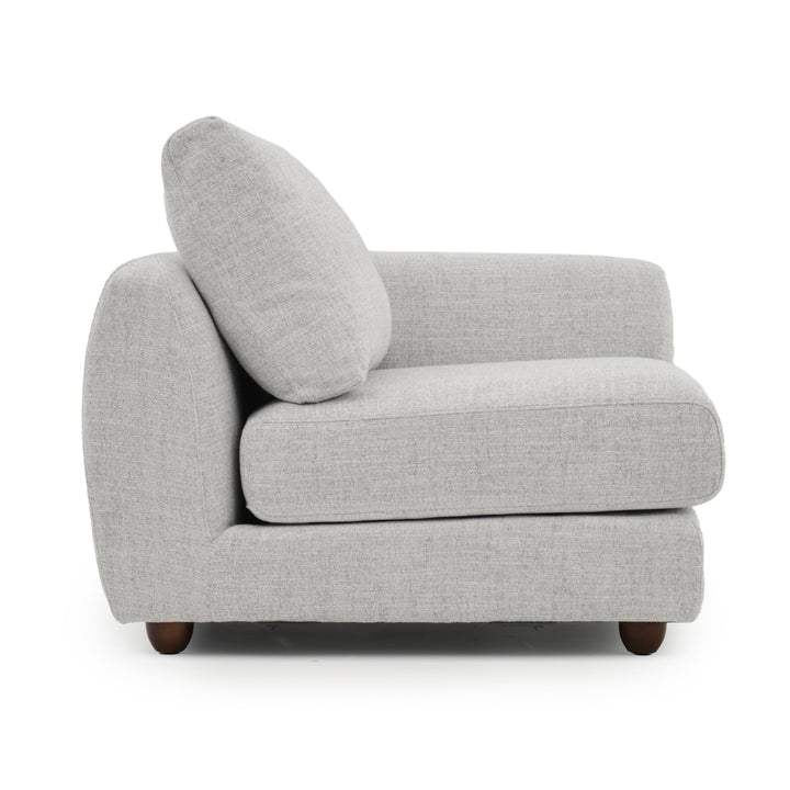 Nadal Modular Right Chair Light Grey