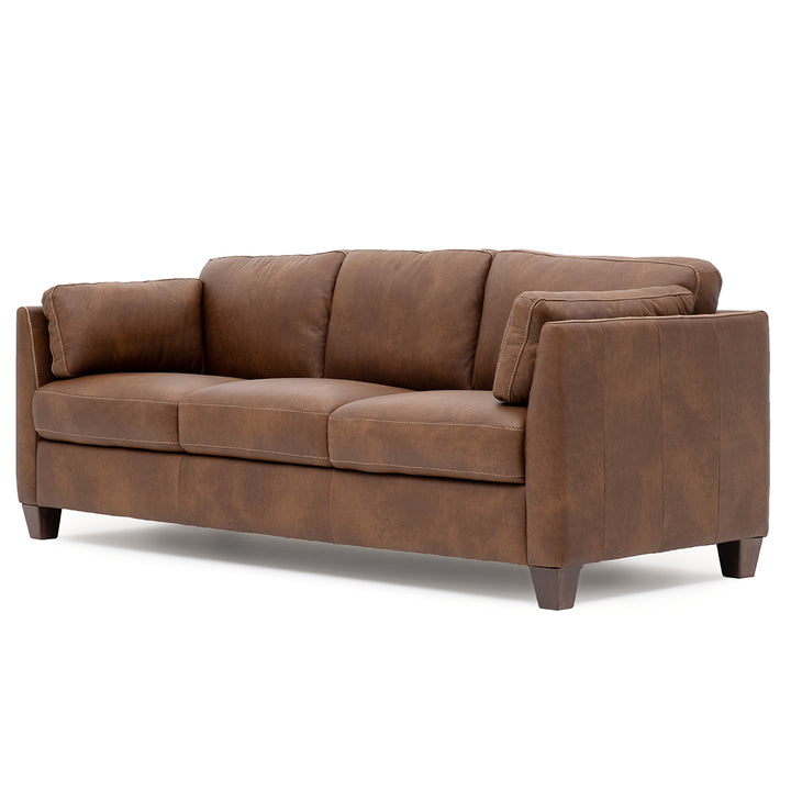 Neal Leather Sofa Cognac