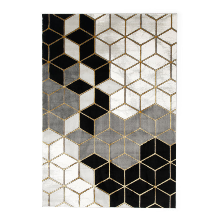 Emente Area Rug Black & White