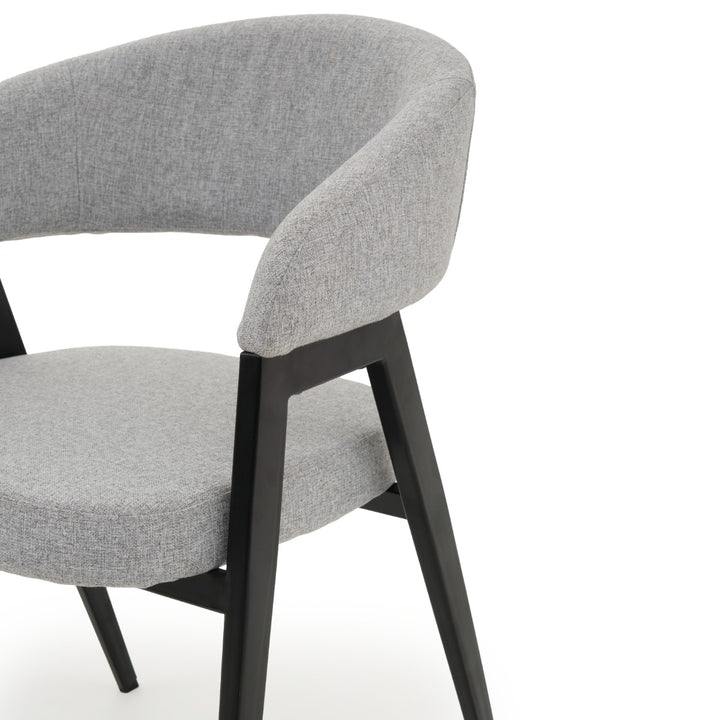 Waltina Fabric Armchair Light Grey