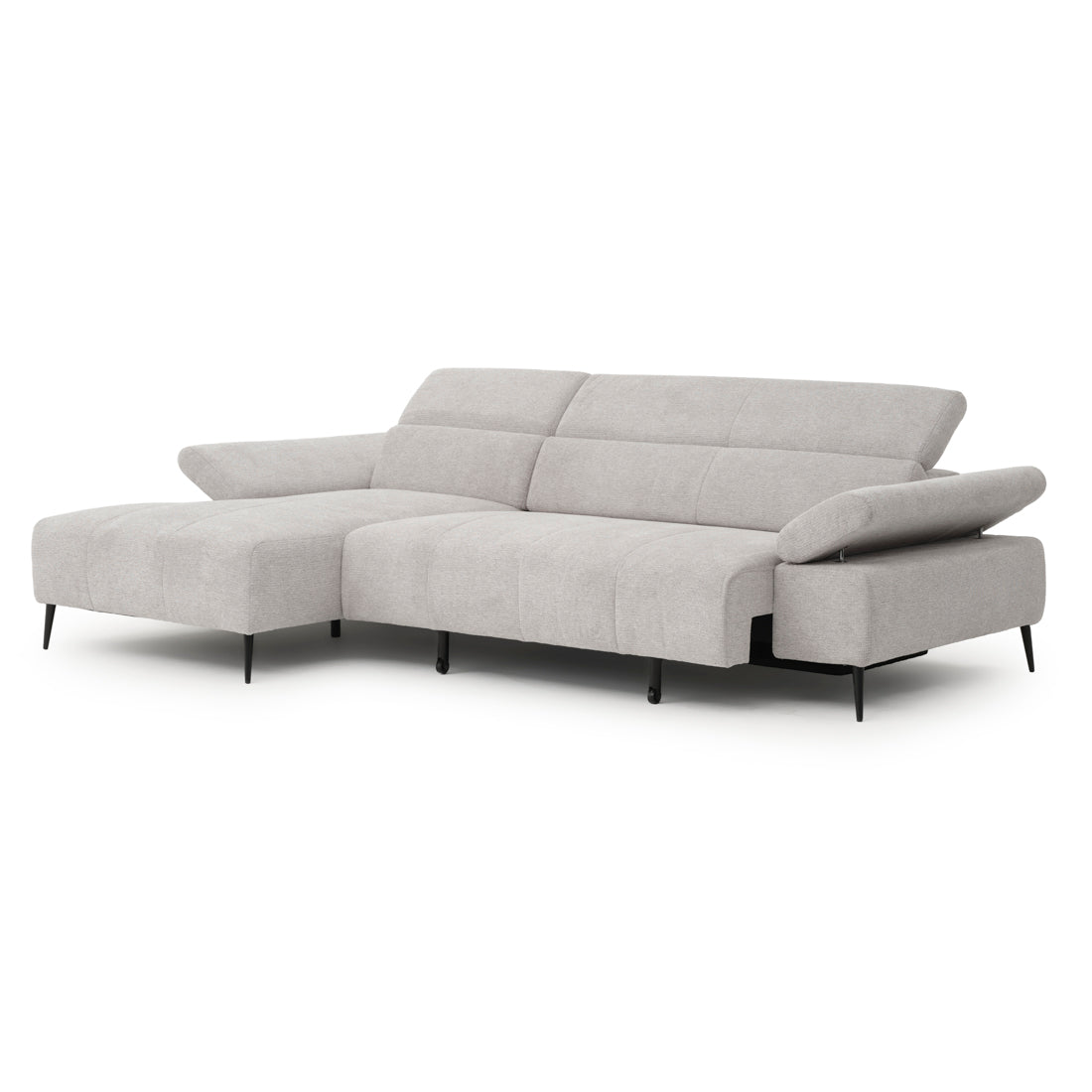 Eldan Fabric Sectional Sofa Light Grey