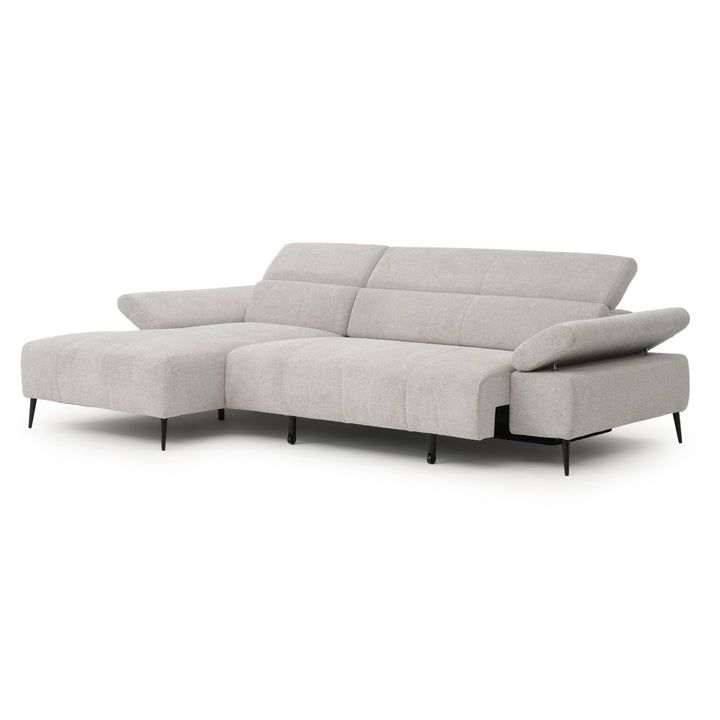 Eldan Fabric Sectional Sofa Light Grey