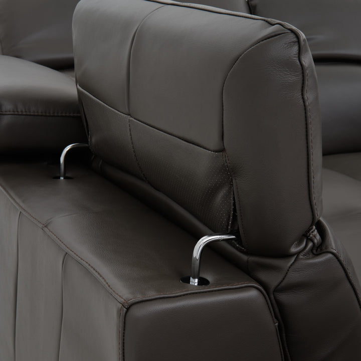 Wilnoir Reclining Sectional Sofa Dark Grey