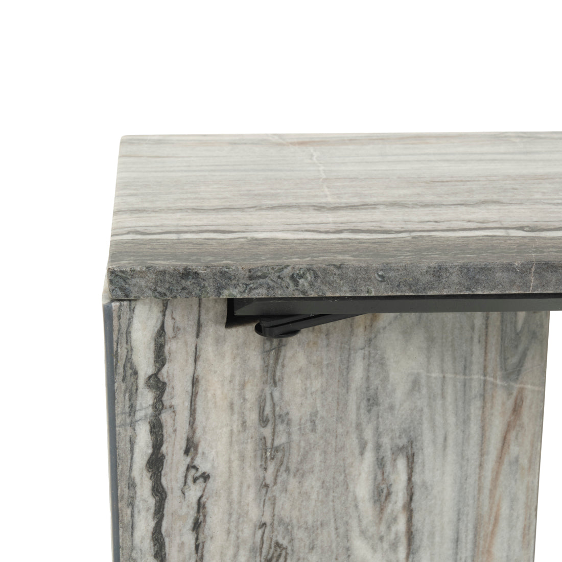 Waseem Marble Console Table Dark Grey