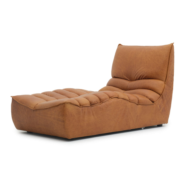 Nesto Modular Armless Chaise Cognac