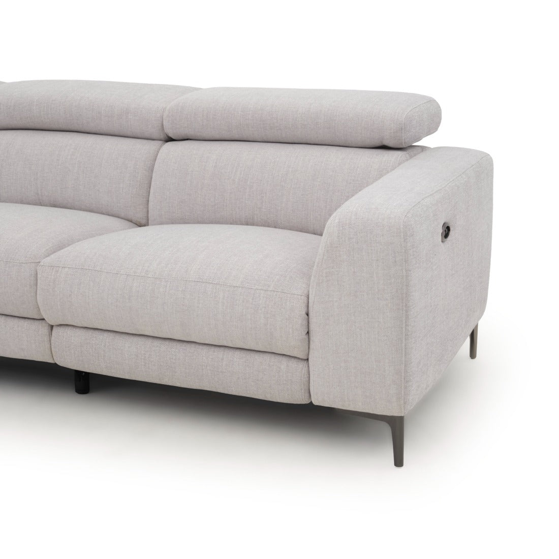 Emilia Reclining Sectional Sofa Light Grey