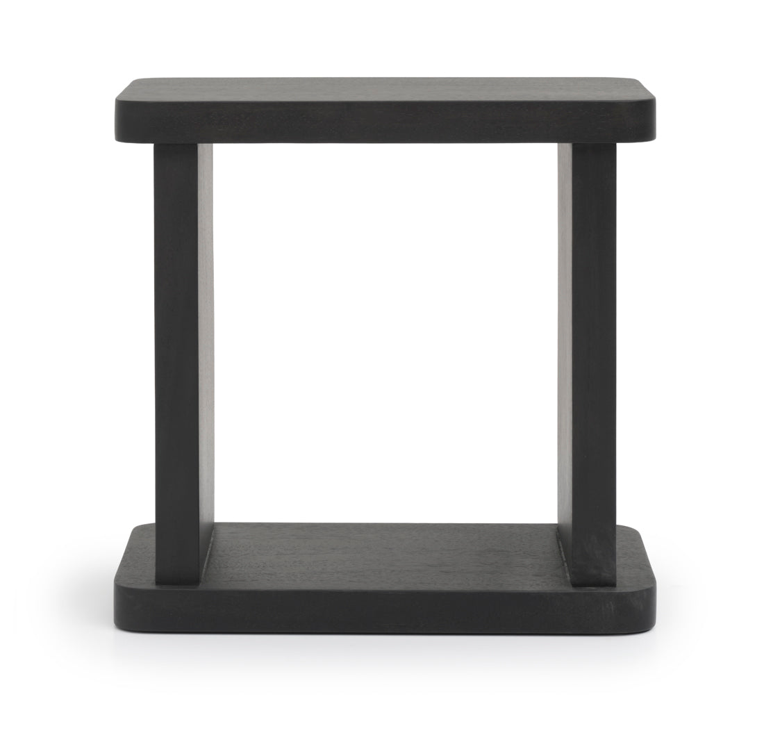 Siya Wood Accent Table Black