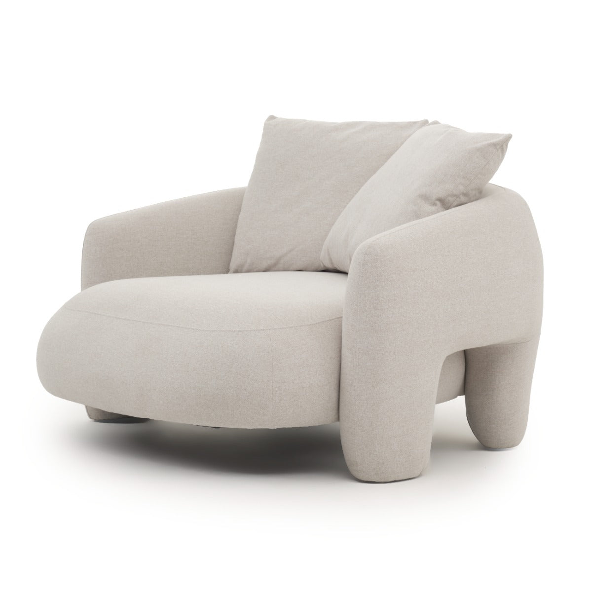 Elinda Fabric Accent Chair Beige