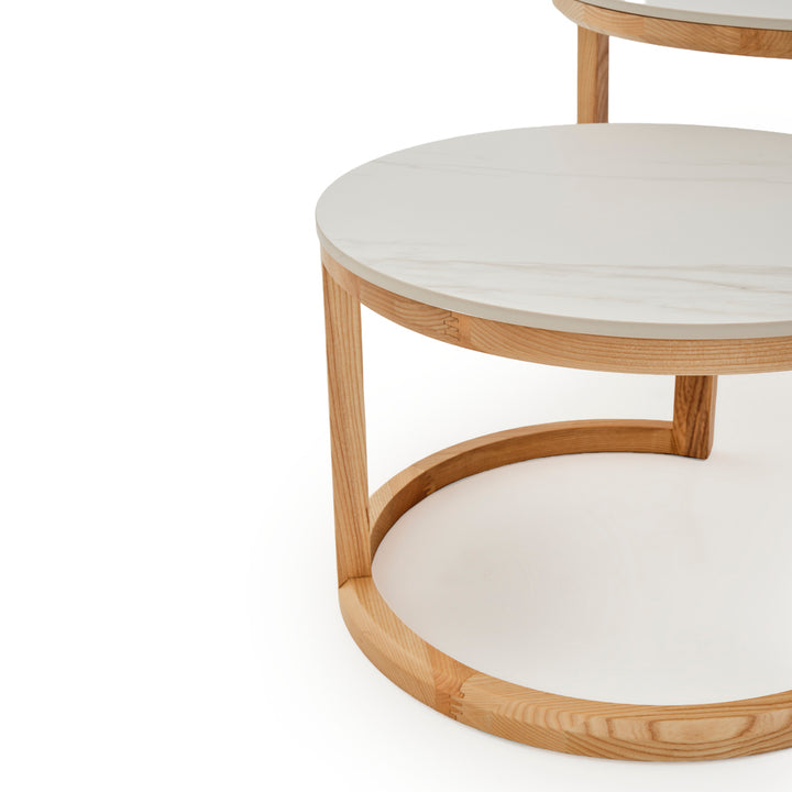 Eli Ceramic Nesting Table White