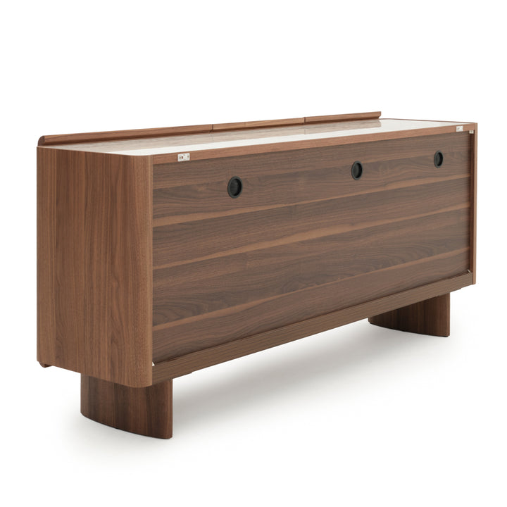Evana Wood Sideboard Dark Brown
