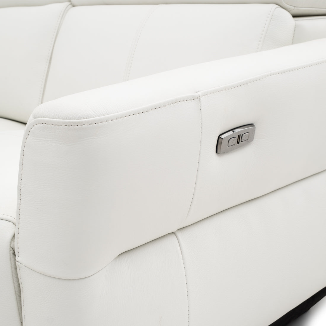 Westlyn Leather Reclining Loveseat White