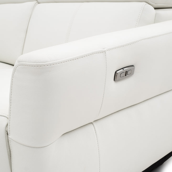 Westlyn Leather Reclining Loveseat White