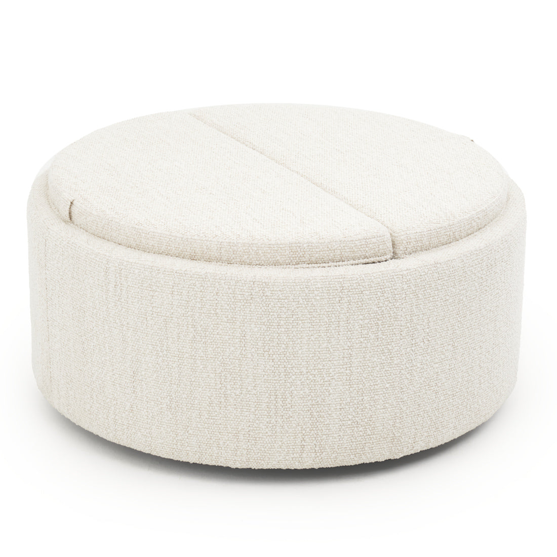 Eller Ottoman with Storage Off White