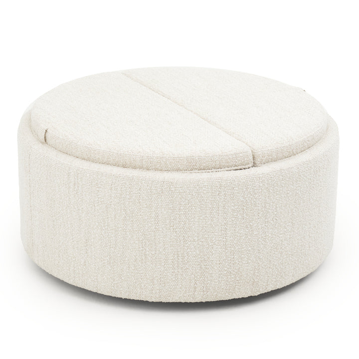 Eller Ottoman with Storage Off White