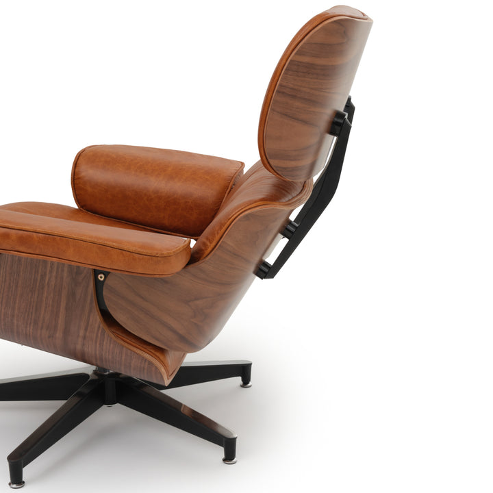 Norena Accent Chair with Ottoman Cognac