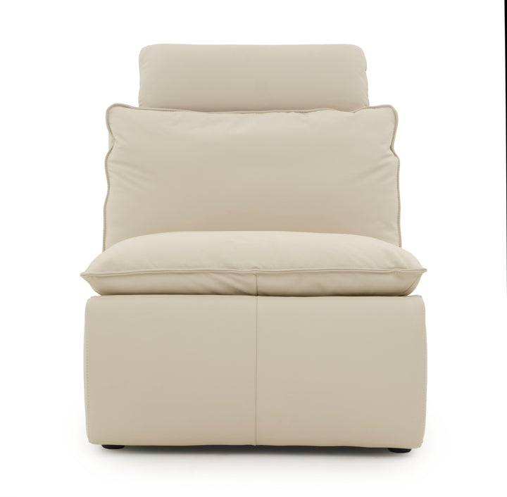 Nadyna Reclining Armless Chair Beige