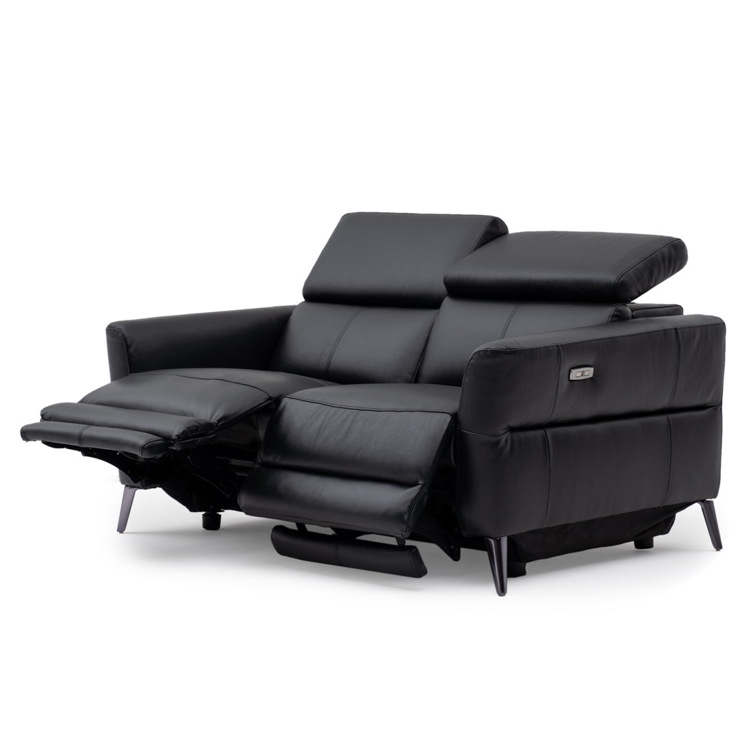 Westlyn Leather Reclining Loveseat Black
