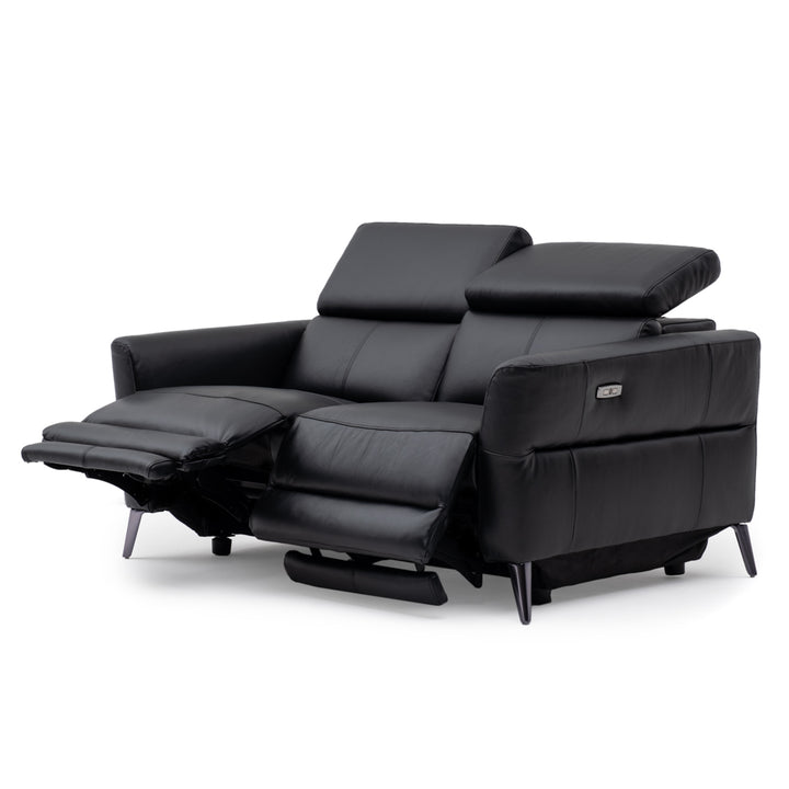 Westlyn Leather Reclining Loveseat Black
