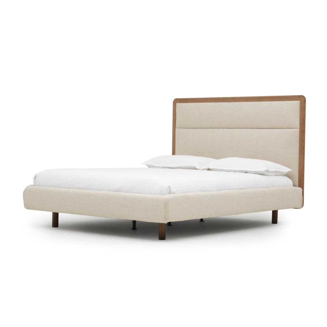 Nicolette Fabric Queen Bed Dark Brown