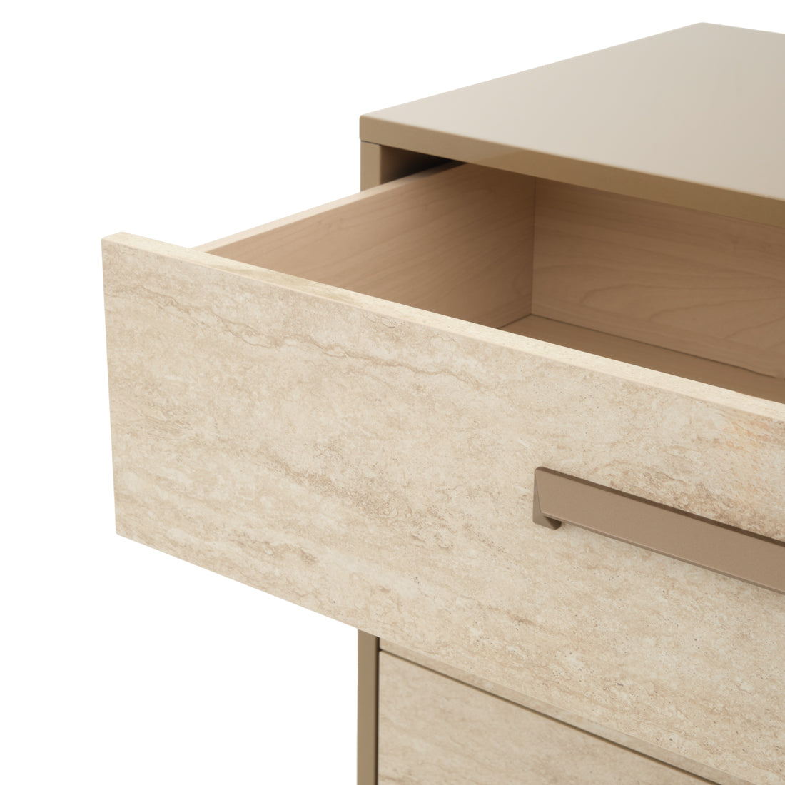Nunzia 5-Drawer Chest Beige