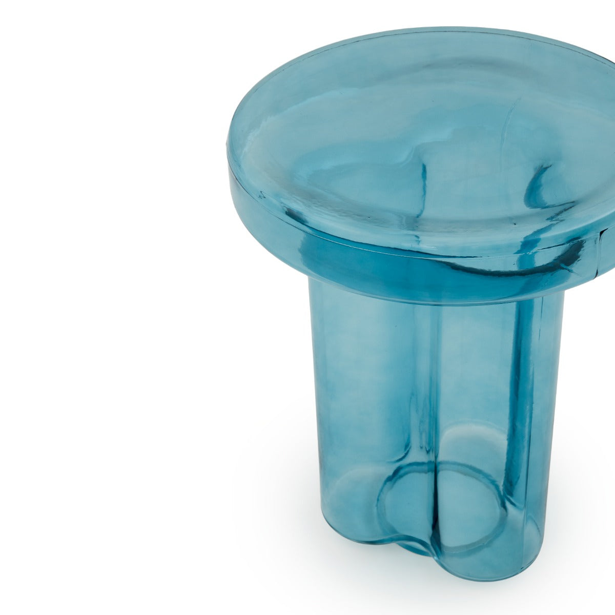 Eira Glass End Table Light Blue