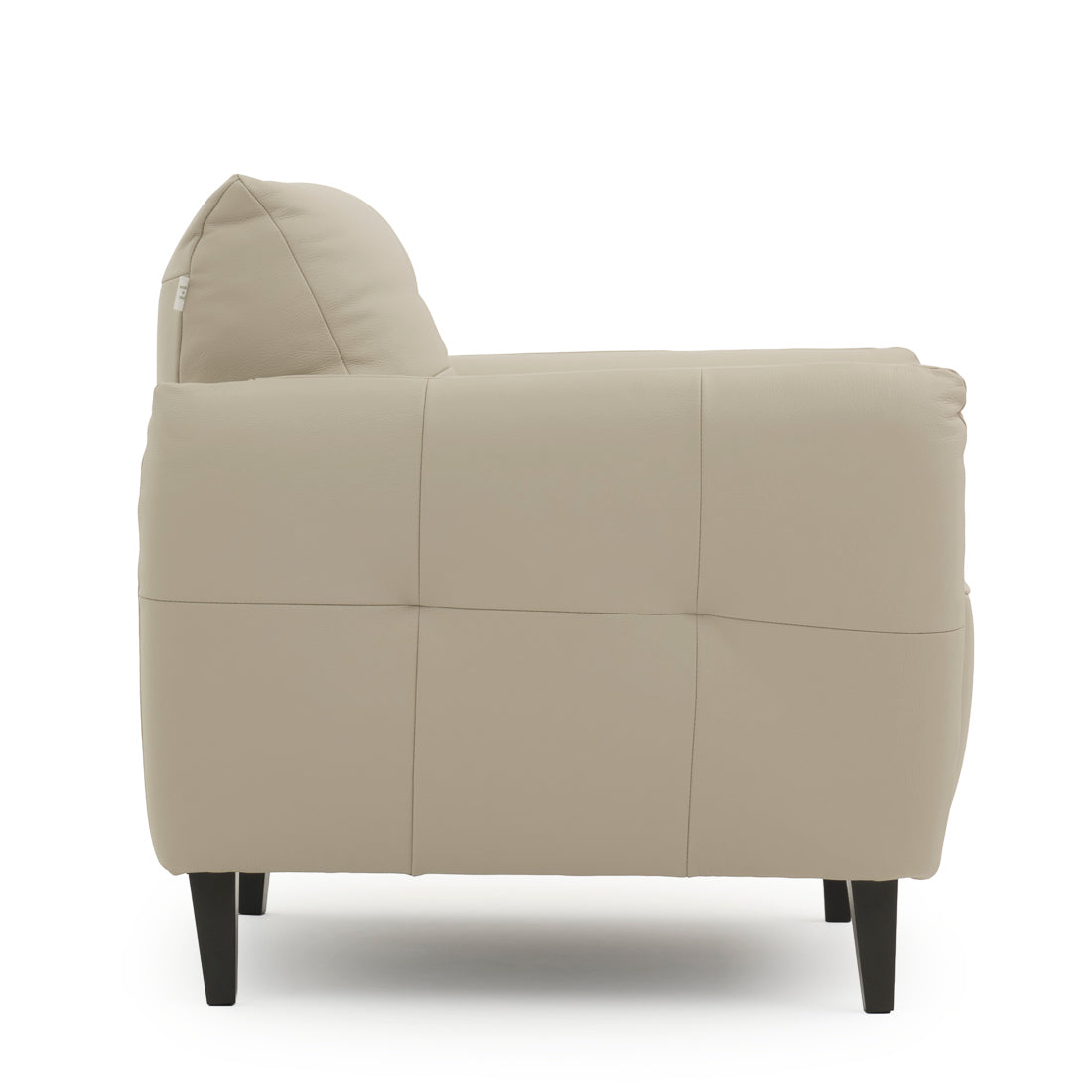 Wessa Leather Accent Chair Beige