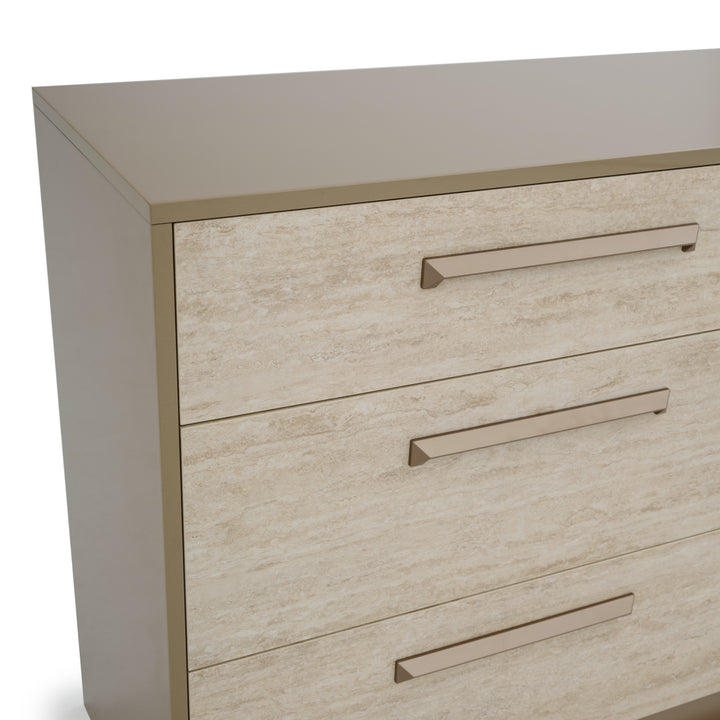 Nunzia 6-Drawer Dresser Beige